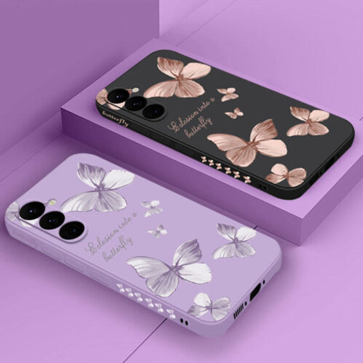 Serene Artistic Butterfly Brush Painting Case - Samsung