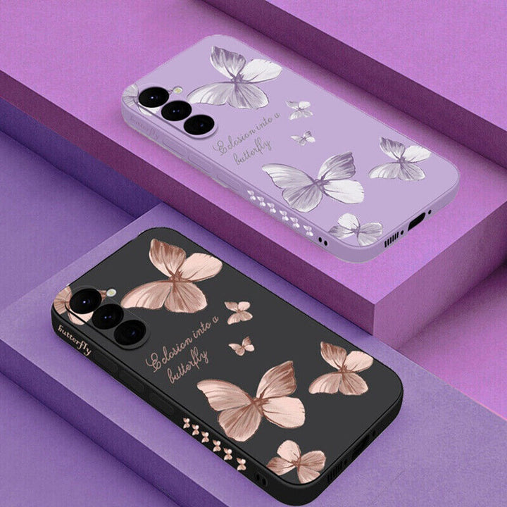 Serene Artistic Butterfly Brush Painting Case - Samsung