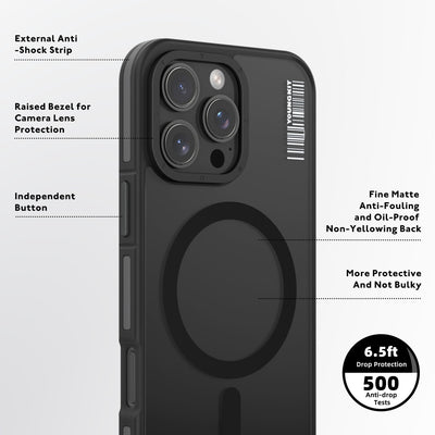 iPhone 16 Series Modish Rock Matte Texture Case