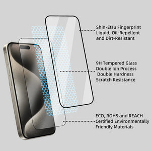 iPhone 16 Series Matte Full Coverage Tempered Glass