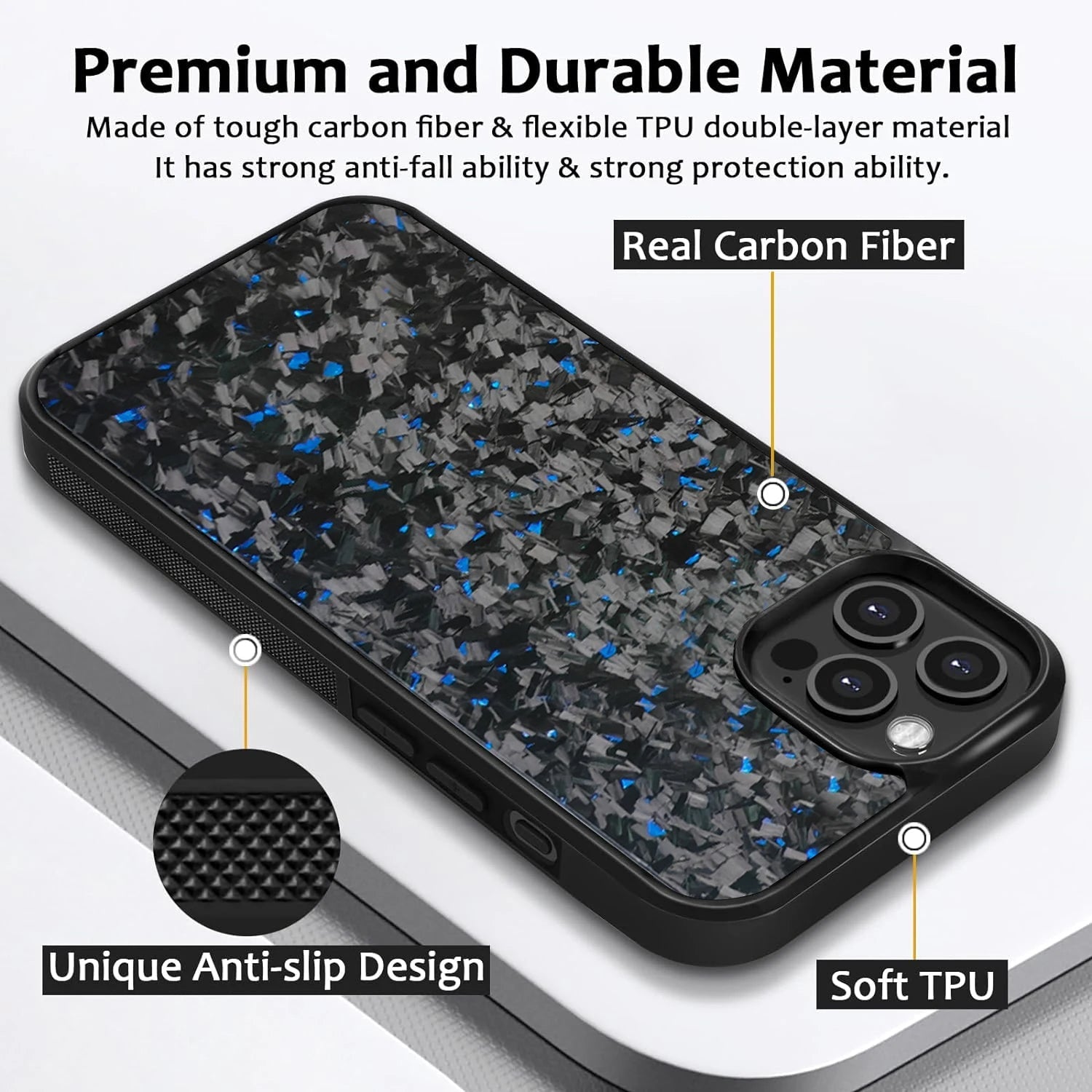 Fragmented Confetti Carbon Fiber Case - iPhone