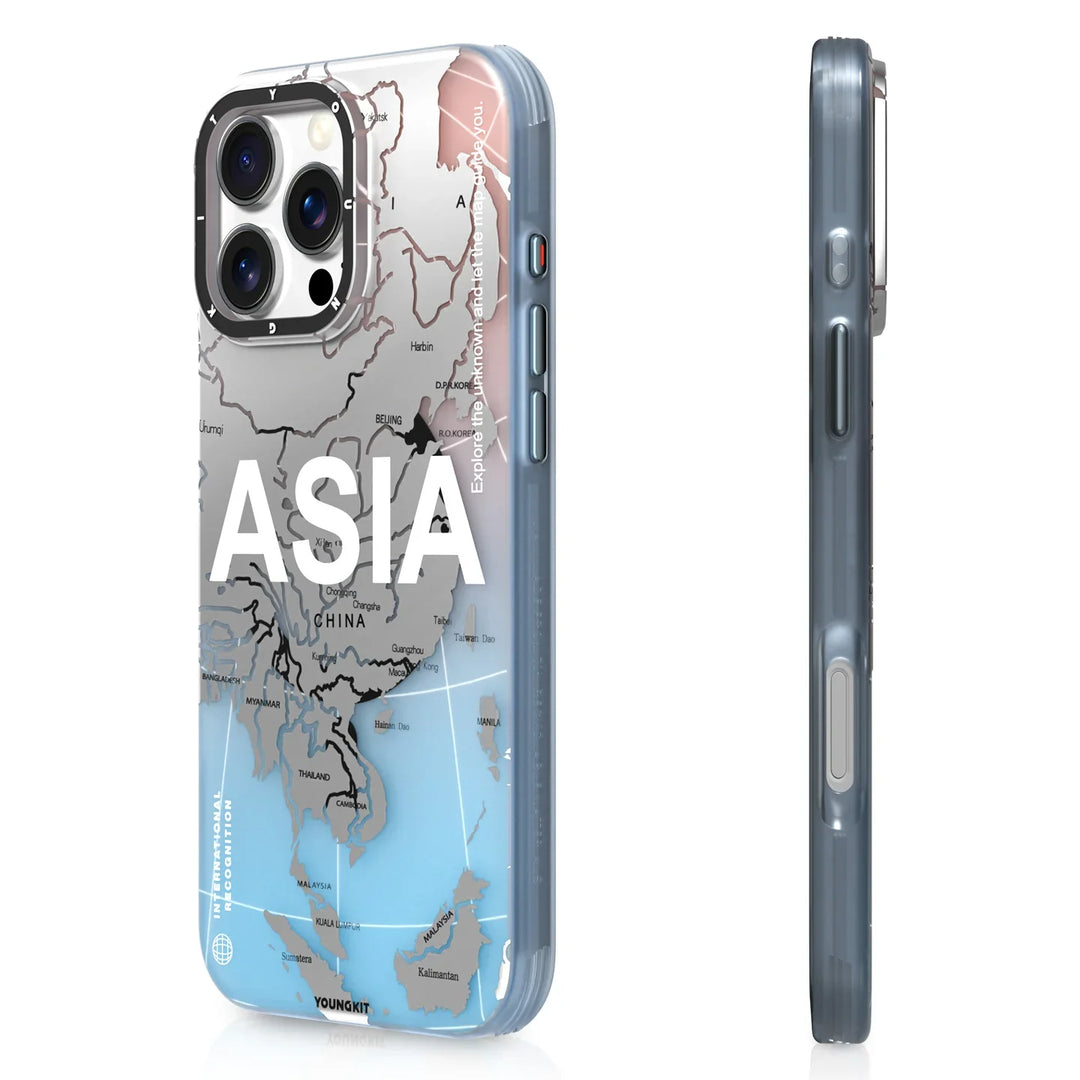 YOUNGKIT Artistic Continent Map Graphic Case - iPhone