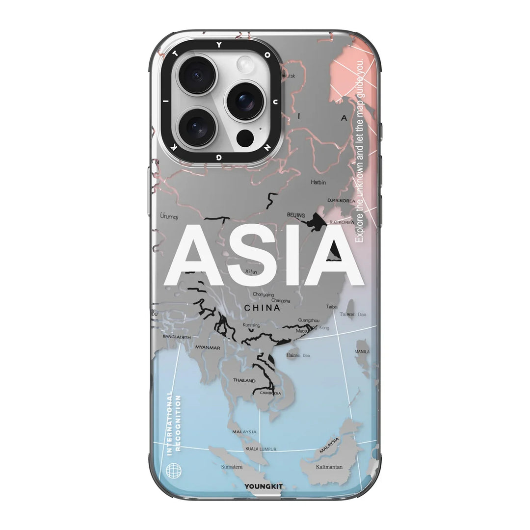 YOUNGKIT Artistic Continent Map Graphic Case - iPhone