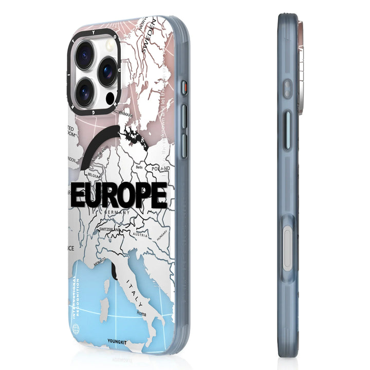 YOUNGKIT Artistic Continent Map Graphic Case - iPhone