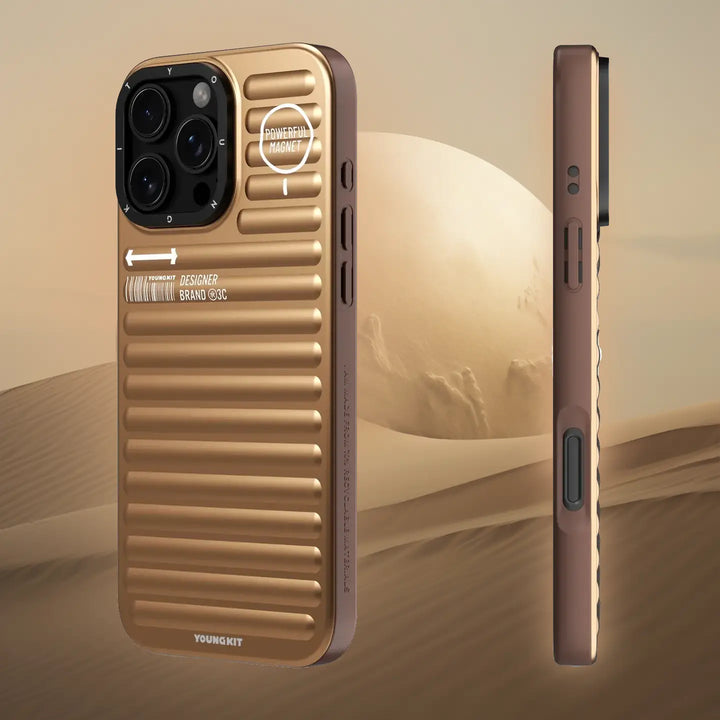 YOUNGKIT Ribbed Luggage Inspired Armor Case - iPhone