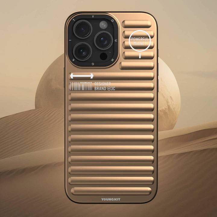 YOUNGKIT Ribbed Luggage Inspired Armor Case - iPhone