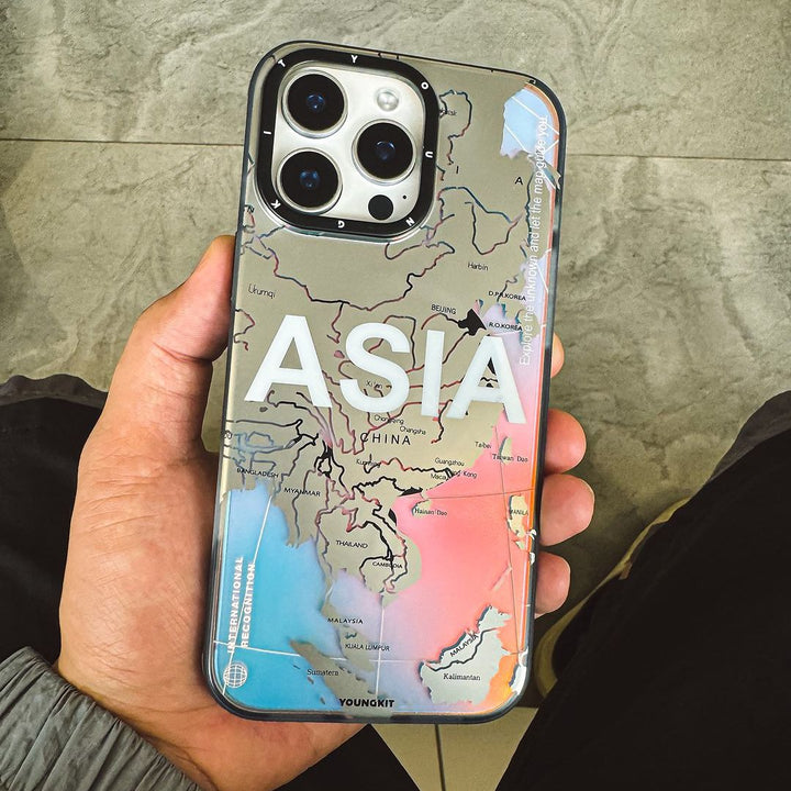 YOUNGKIT Artistic Continent Map Graphic Case - iPhone