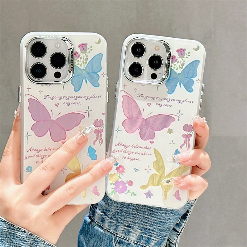 Graceful Floral Butterfly Art Case