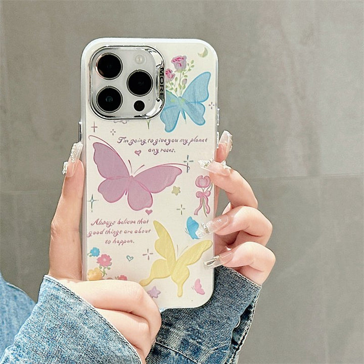 Graceful Floral Butterfly Art Case