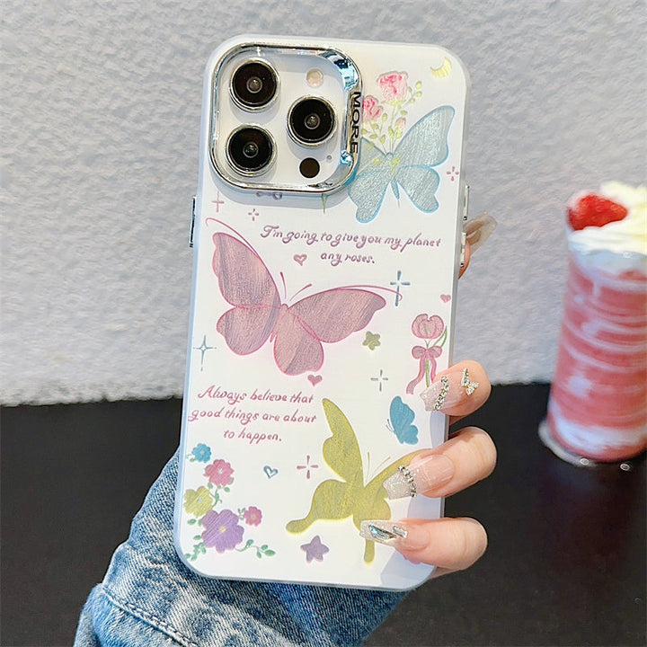 Graceful Floral Butterfly Art Case