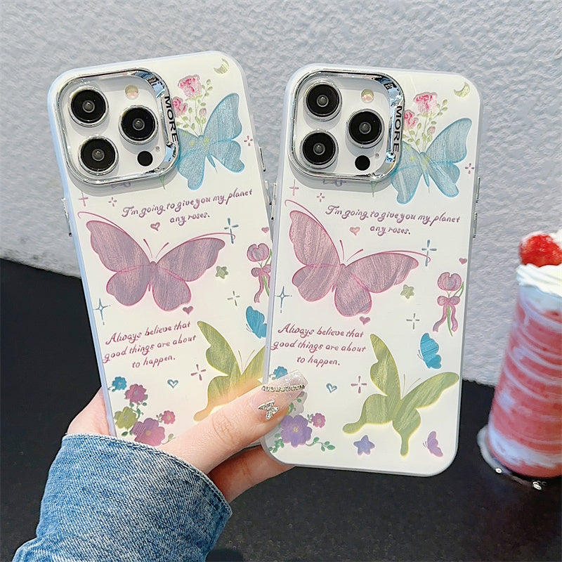 Graceful Floral Butterfly Art Case