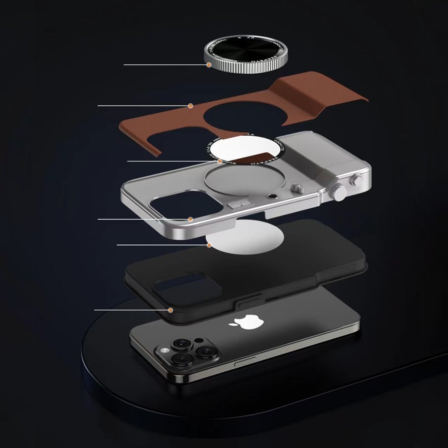 iPhone 15 Series Retro Camera Lens Aesthetic Case