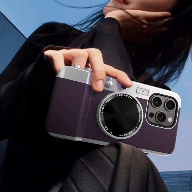 iPhone 15 Series Retro Camera Lens Aesthetic Case