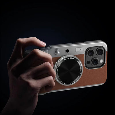 iPhone 15 Series Retro Camera Lens Aesthetic Case
