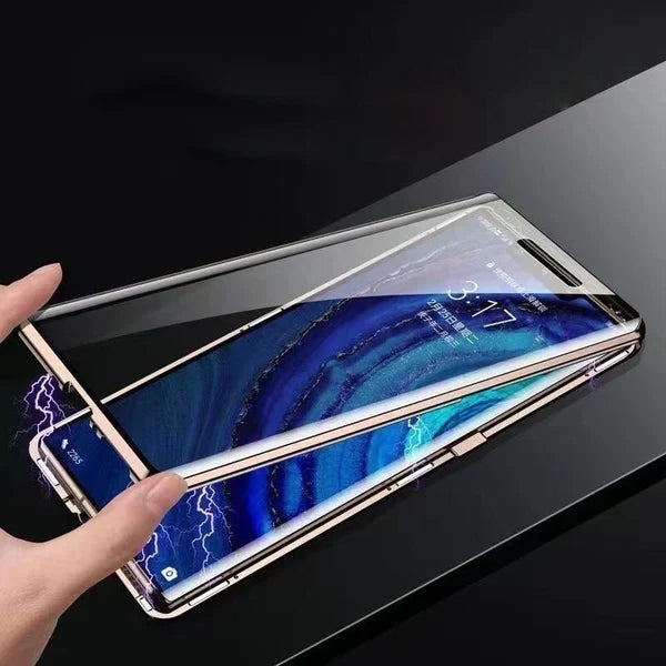Premium Dual Side Leather Glass Case - Vivo