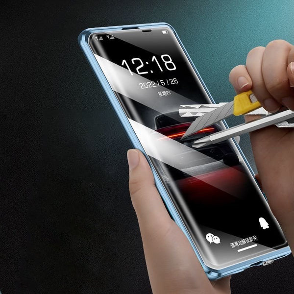 Premium Dual Side Leather Glass Case - Vivo