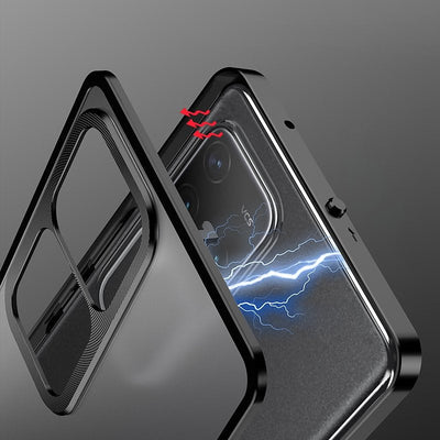 Frosty Dual Layer Metal Armor Case - Vivo