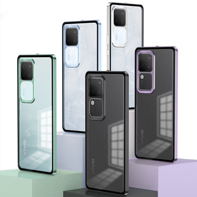 Frosty Dual Layer Metal Armor Case - Vivo