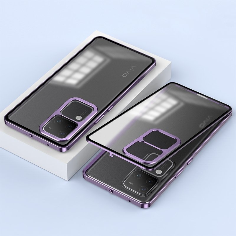 Frosty Dual Layer Metal Armor Case - Vivo