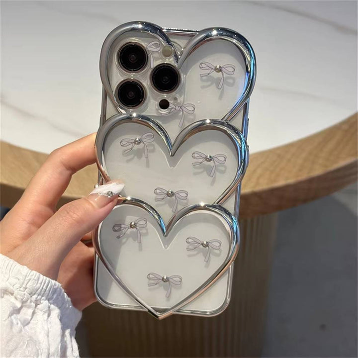 Elegant Electroplate Bow Love Case