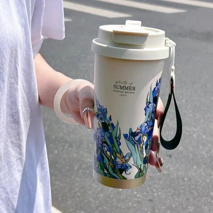 Fresh Bloom Iris Portable Tumbler