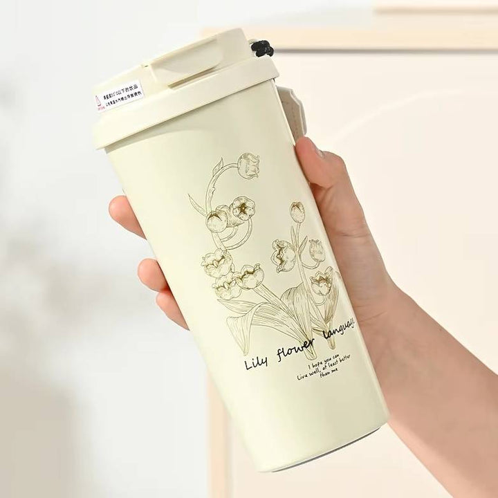 Adorable PenStroke Lily Floral Tumbler