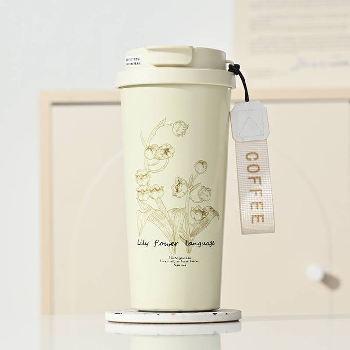 Adorable PenStroke Lily Floral Tumbler