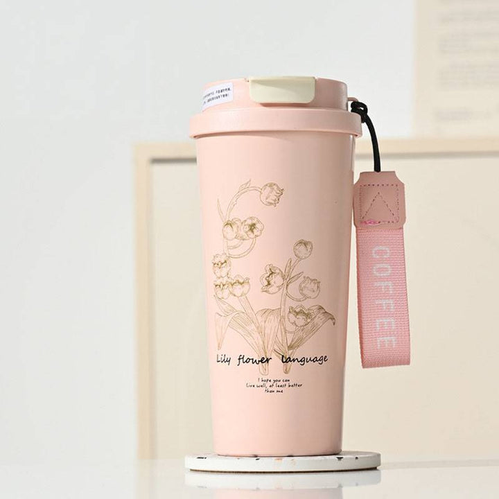 Chic Lily Blossom Pen Art Tumbler