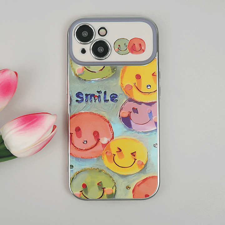 Joyful Cartoon Smiley Faces Case