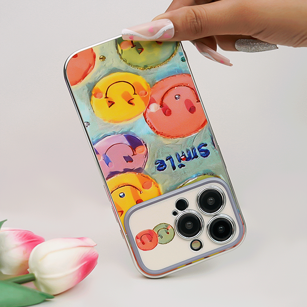 Joyful Cartoon Smiley Faces Case