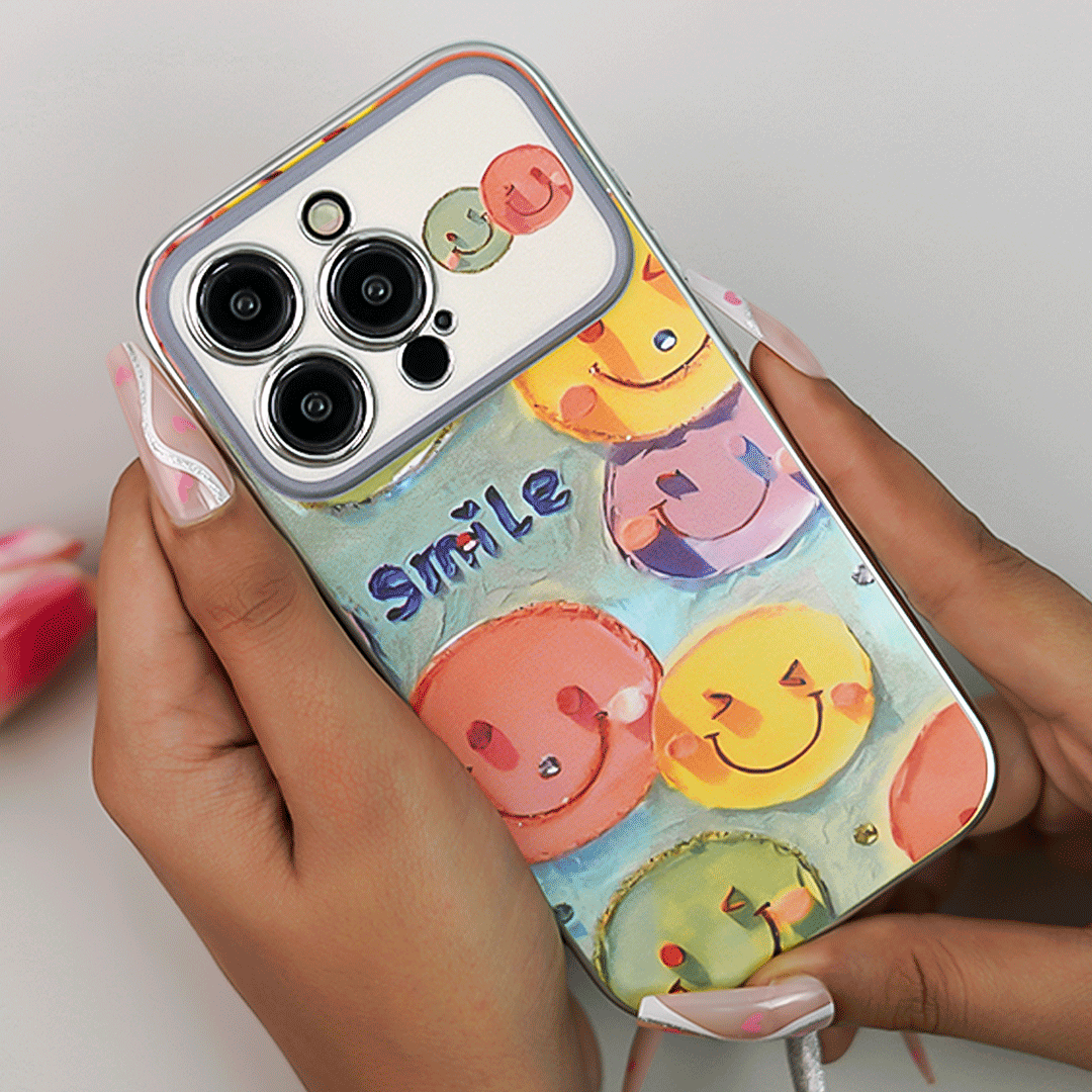 Joyful Cartoon Smiley Faces Case