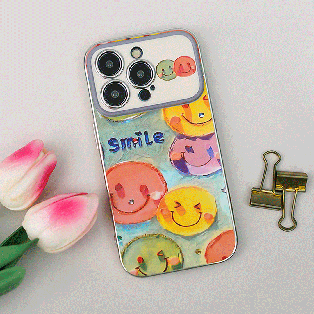 Joyful Cartoon Smiley Faces Case