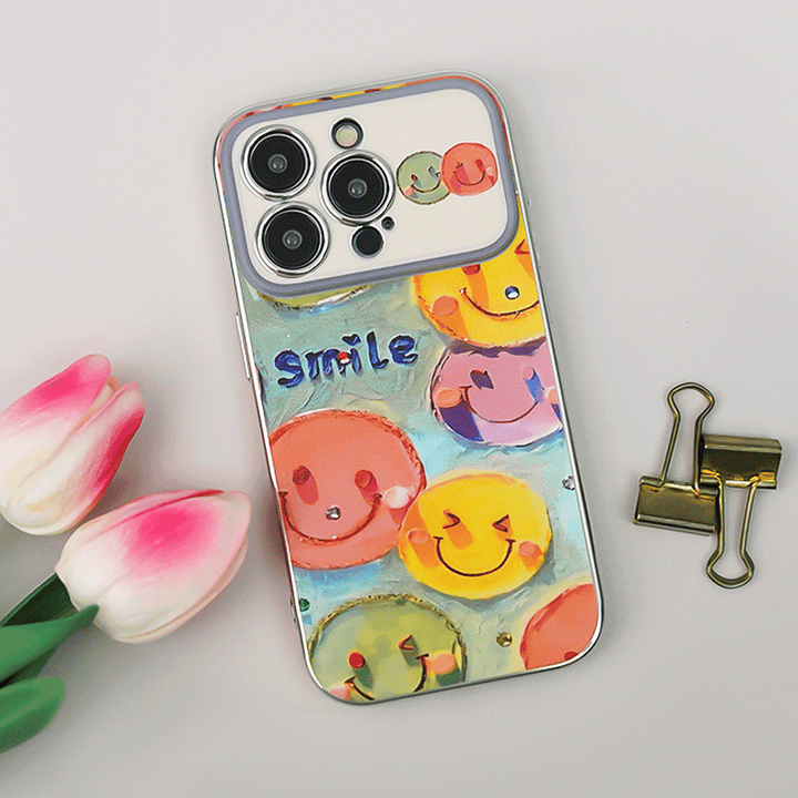 Joyful Cartoon Smiley Faces Case