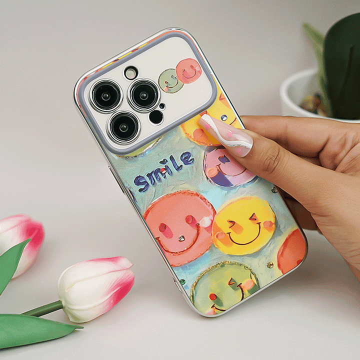 Joyful Cartoon Smiley Faces Case