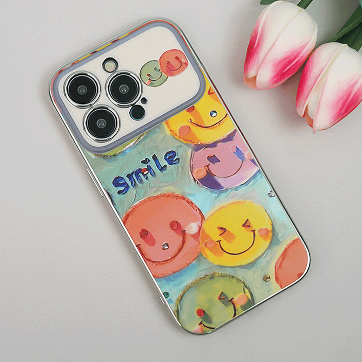 Joyful Cartoon Smiley Faces Case