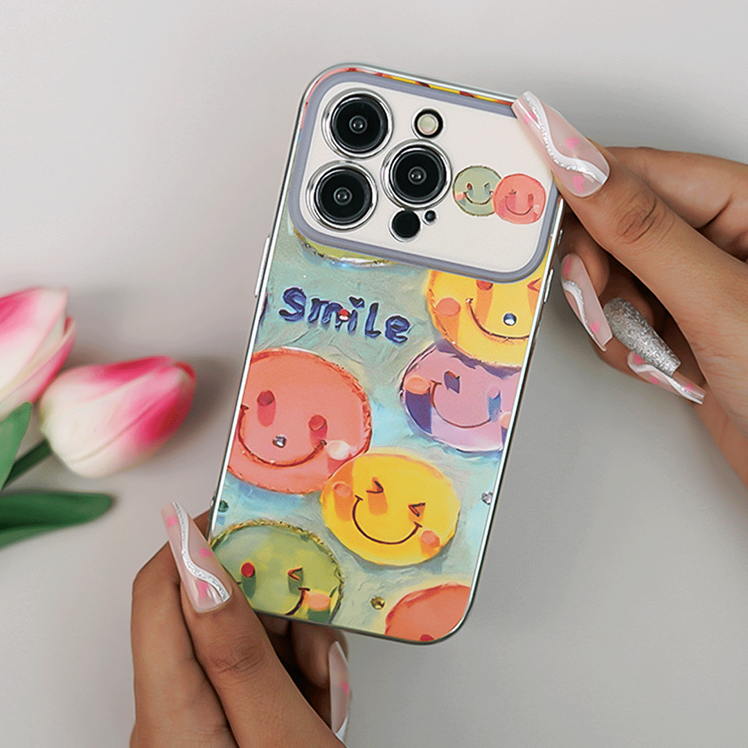 Joyful Cartoon Smiley Faces Case