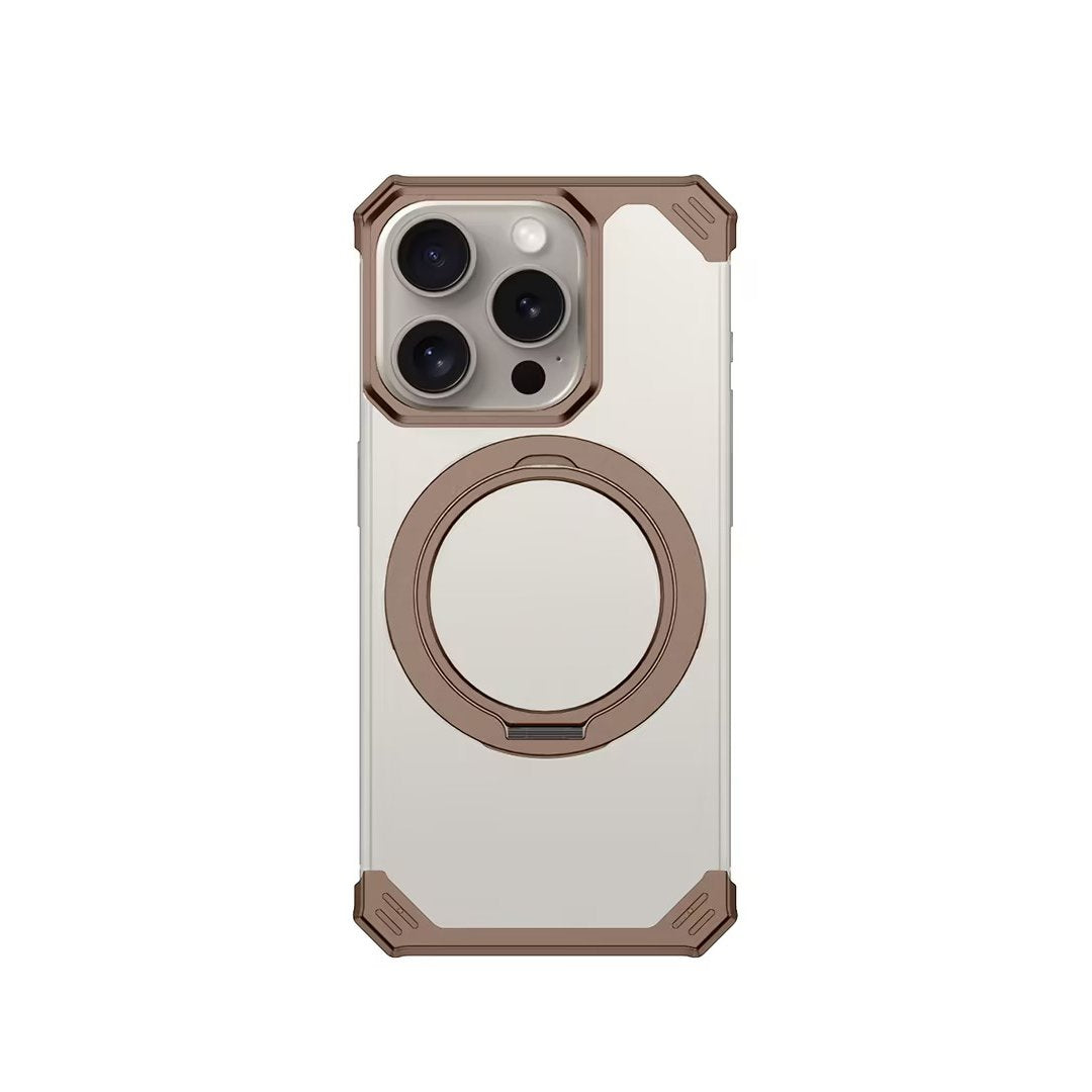 iPhone 16 Series Ultimate Slim Frameless Metal Stand Case