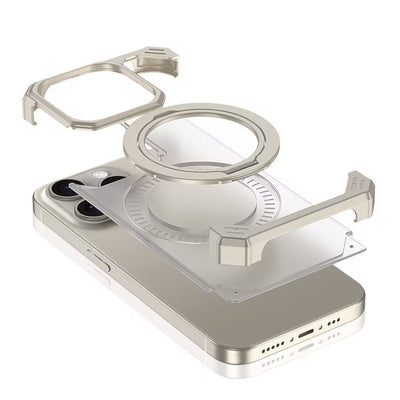 iPhone 16 Series Ultimate Slim Frameless Metal Stand Case
