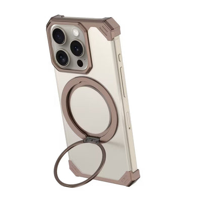 iPhone 16 Series Ultimate Slim Frameless Metal Stand Case