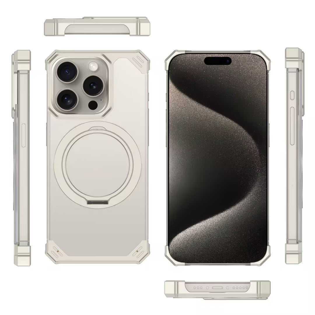 iPhone 16 Series Ultimate Slim Frameless Metal Stand Case