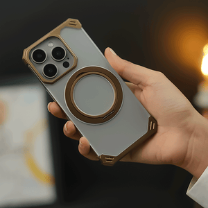 iPhone 16 Series Ultimate Slim Frameless Metal Stand Case