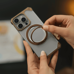iPhone 16 Series Ultimate Slim Frameless Metal Stand Case