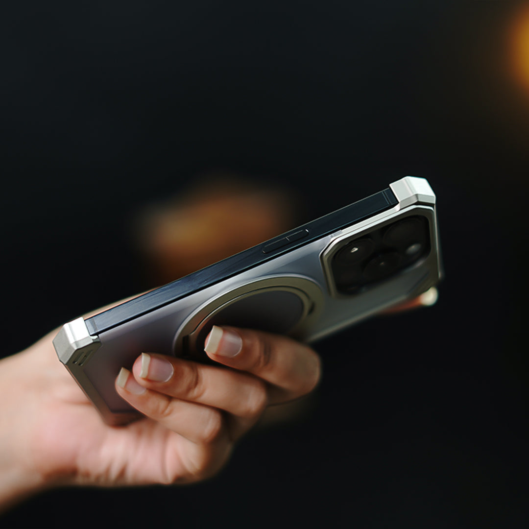 Ultimate Slim Frameless Metal Stand Case - iPhone