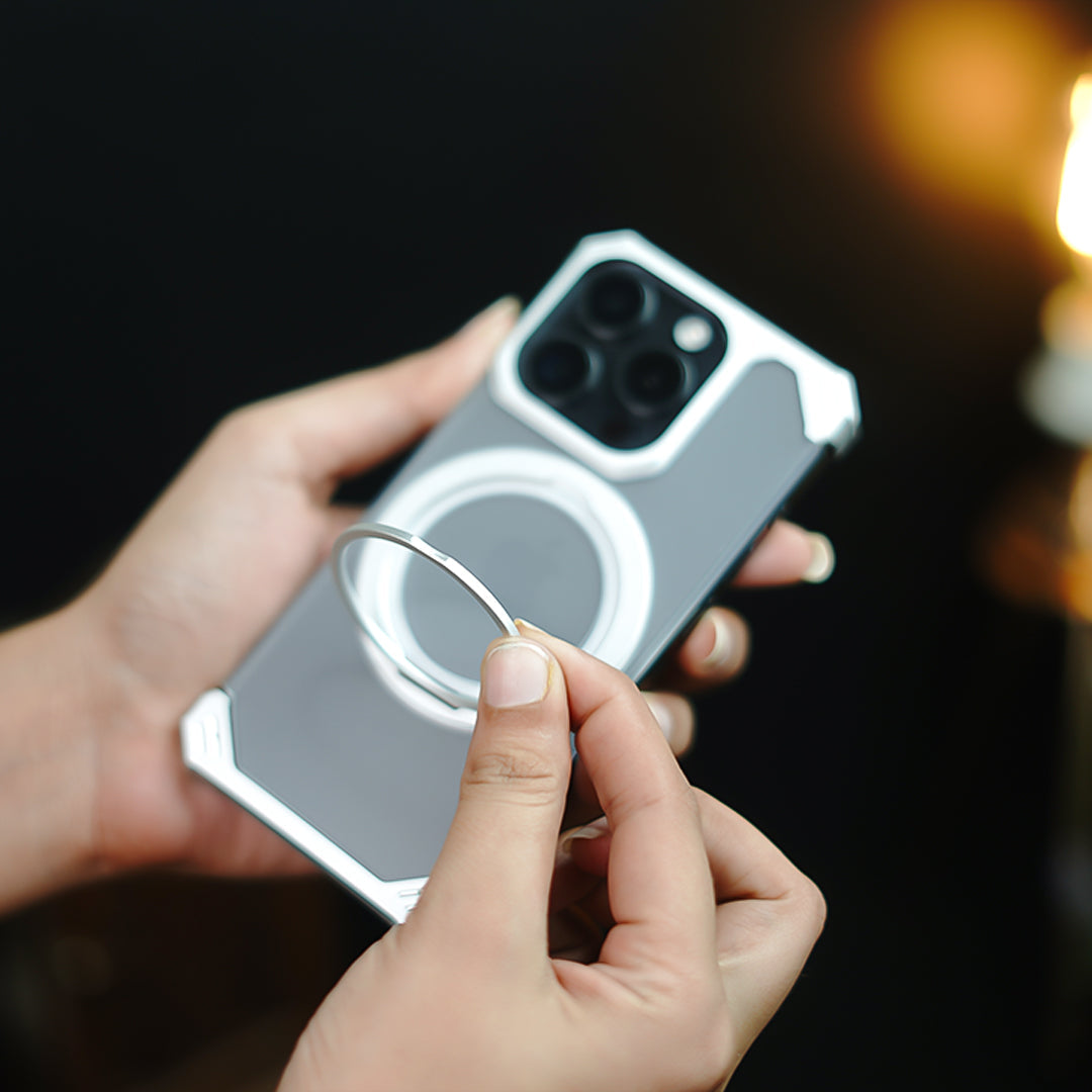 Ultimate Slim Frameless Metal Stand Case - iPhone