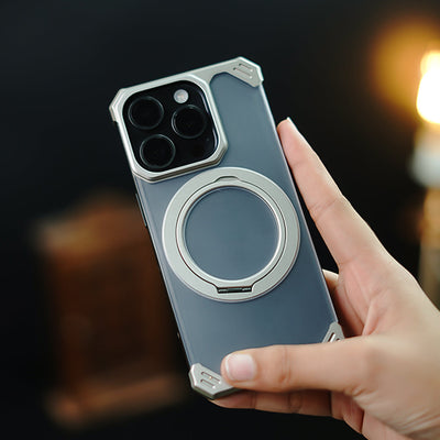 Ultimate Slim Frameless Metal Stand Case - iPhone
