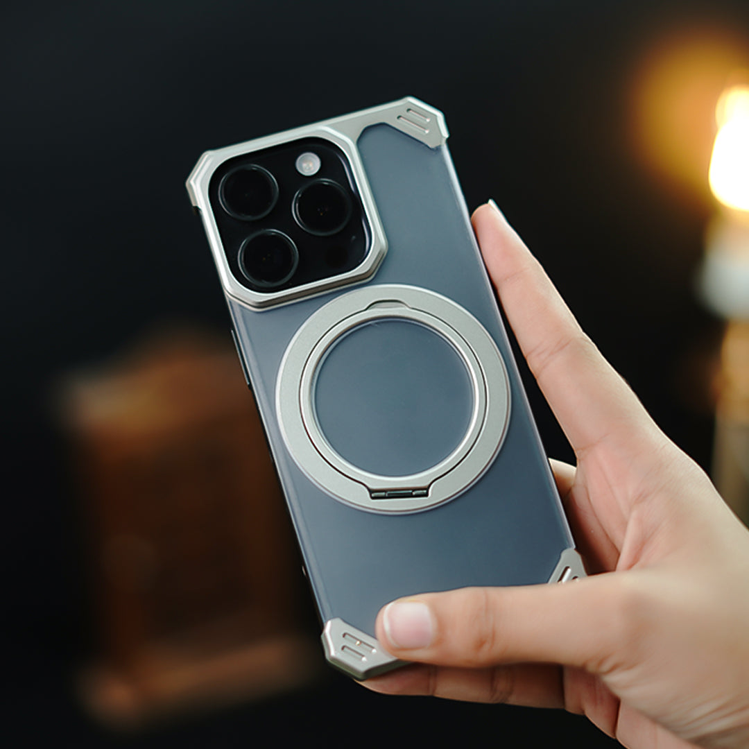 Ultimate Slim Frameless Metal Stand Case - iPhone