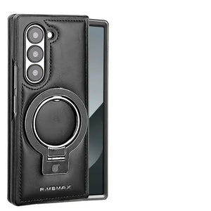 Galaxy Z Fold6 Luxury Ring Holder Leather Case