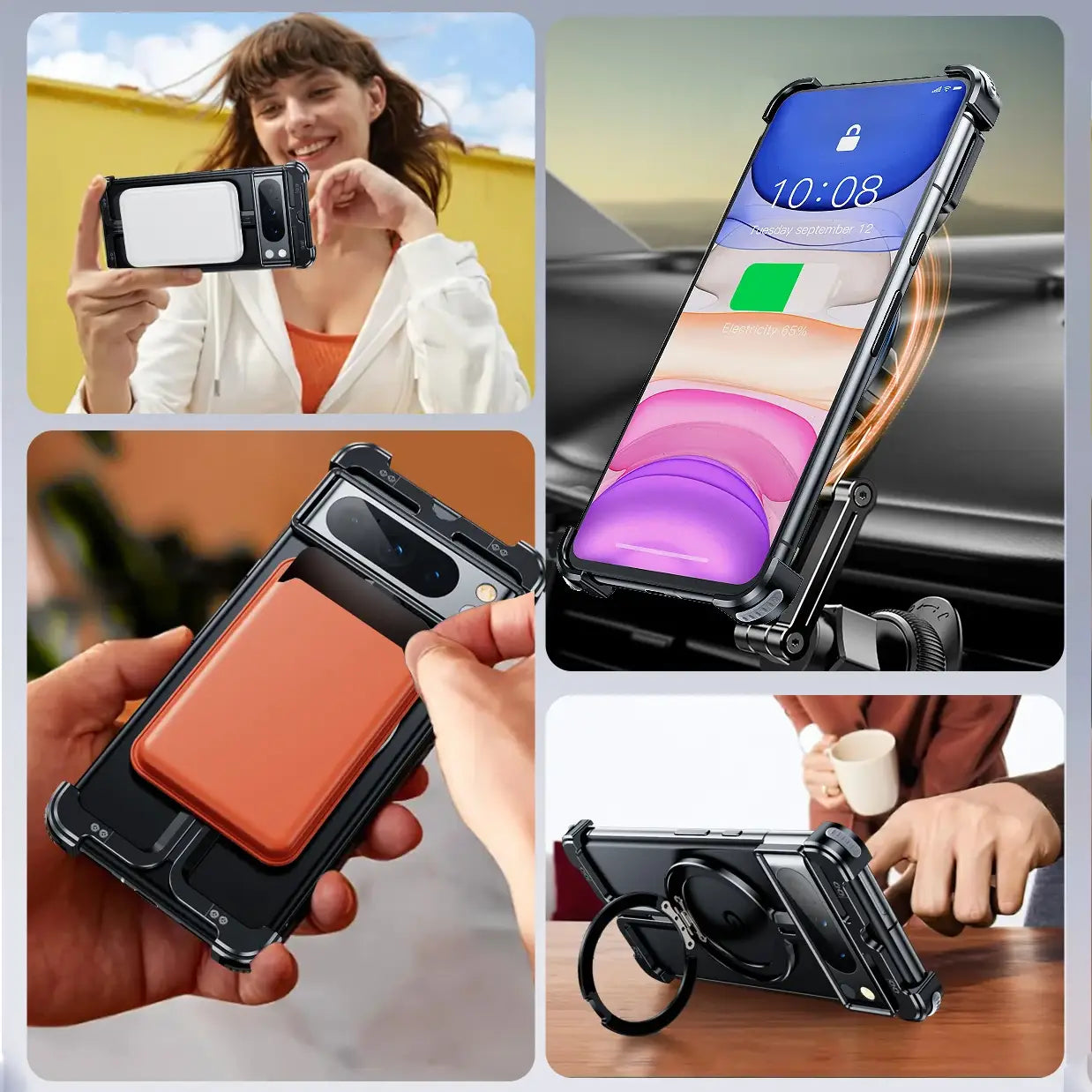 Pixel 8 Series Pivot Guard Magnetic Ring Stand Case