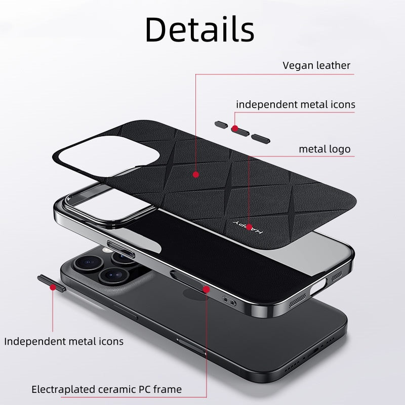 iPhone 16 Series Classy High-End Leather Business Case