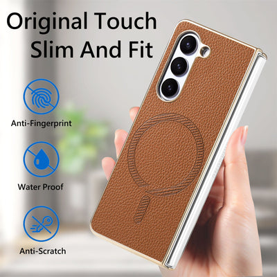 Galaxy Z Fold Series Premium Magnetic Leather Case